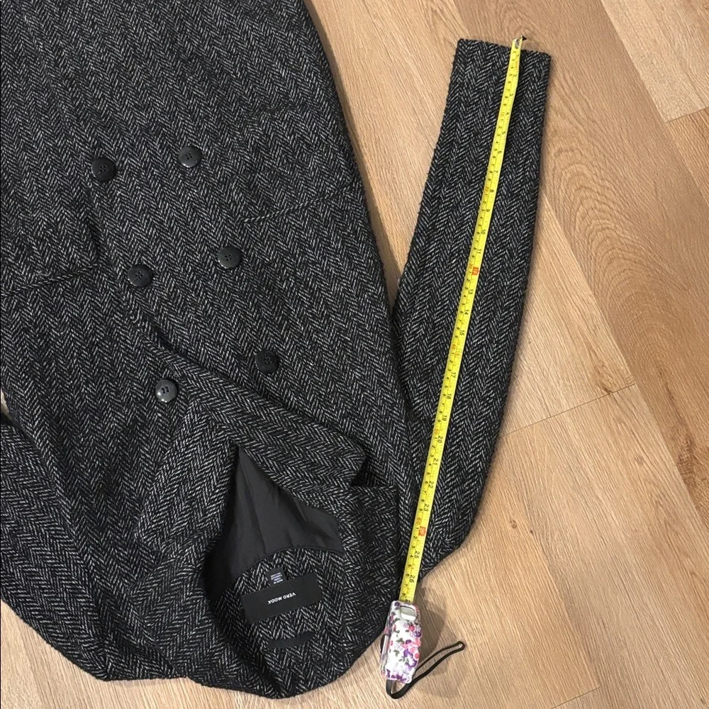 Vero Moda Black Double-Breasted Trench Coat - Picture 2 of 4